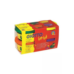 Giotto be-bè Pâte à jouer 4x100g Violet/Jaune/Orange/Vert S464903