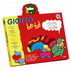 Giotto be-bè Set Pâte à Jouer 3 Pots 100g + Accessoires