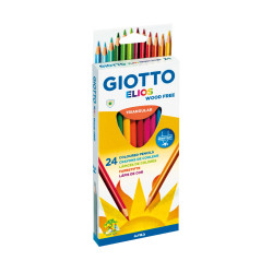 Giotto Crayons de couleur Elios Wood Free 24 pièces S275900