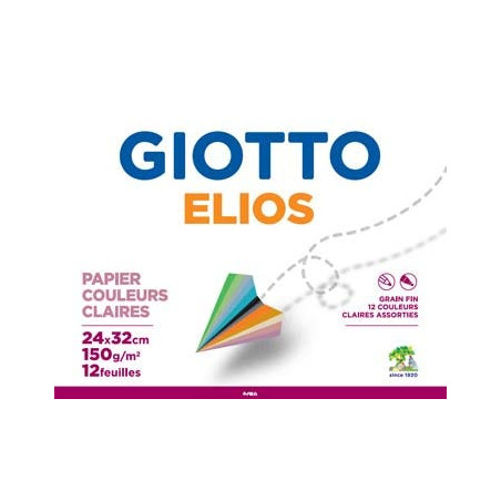 Giotto Pochette Dessin Couleurs Pastels 24x32 150g 12F SF584500