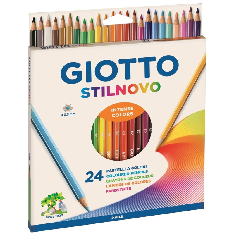 Giotto Stilnovo Etui accrochable 24 crayons de couleur S256600