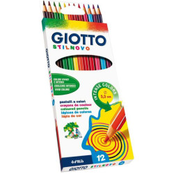 Giotto Stilnovo Étui 12 Crayons Couleur FSC S256500
