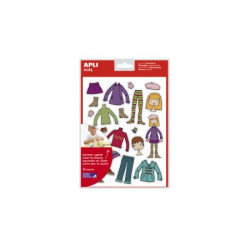 Menú Lista Gommettes Thématiques Enlevables Vêtements S11438