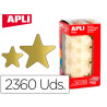 Apli Gommettes Étoiles Or Rouleau Y11116