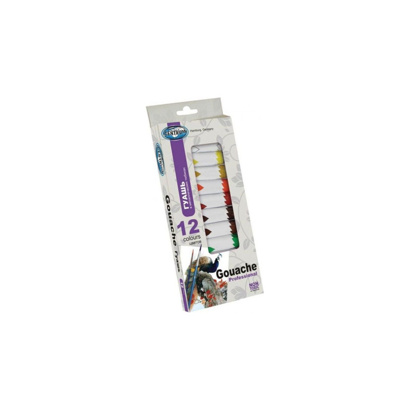 Centrum Gouache 12 couleurs 12ml tubes métal 83551