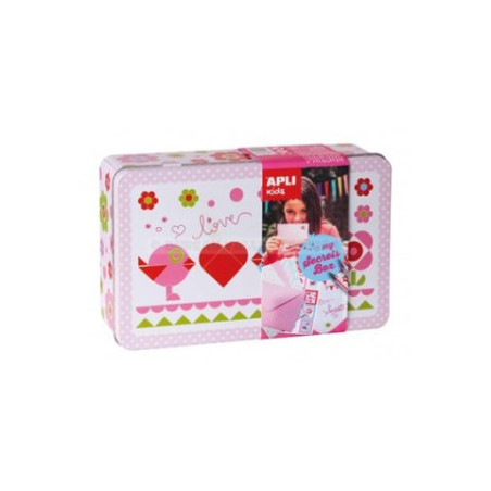 Apli Kids Jeu de Gommettes Boîte Métal Secrets S14102