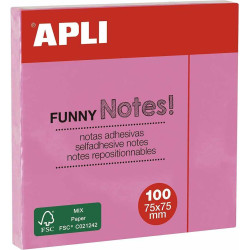 Notes autocollantes Pastel Rose 75x75 Y19082