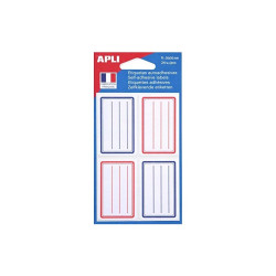 Agipa Étiquettes lignées bleu/rouge 33x53mm Y11278