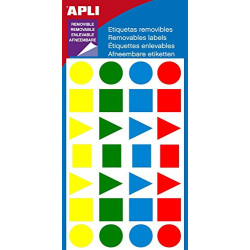 Apli AGIPA Étiquettes Formes Géométriques 15mm S101864