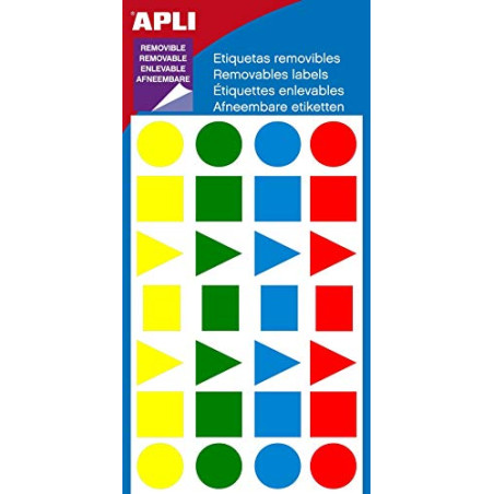 Apli AGIPA Étiquettes Formes Géométriques 15mm S101864