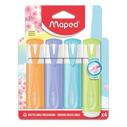 Maped Pochette 4 Surligneurs Fluo Peps S742510