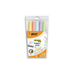 BIC Surligneurs Grip Pastel Pochette de 5 S989700