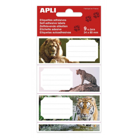 Apli Kids Étiquettes scolaires Jungle 81x36mm Y18434