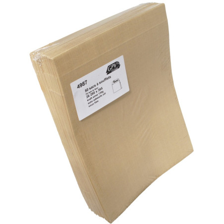 GPV Poche Kraft 130g 267x330mm Soufflet 50mm 4985
