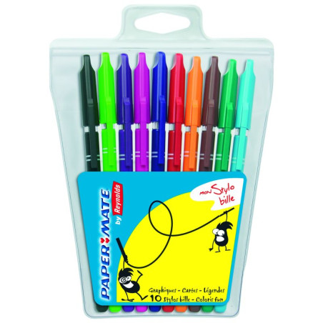 Reynolds Pochette 10 Stylos Fifty Assortis S0245772