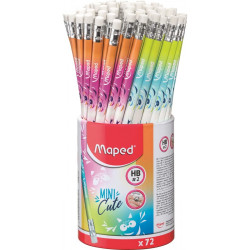 Maped Pot 72 Crayons Noir HB Mini Cute S851874