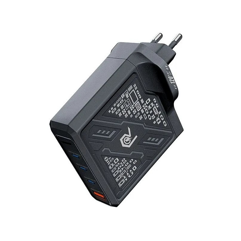 Remax Chargeur 120W 3x USB-C 1x USB-A Grey REMRP-U107