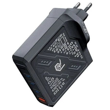 Remax Chargeur 120W 3x USB-C 1x USB-A Grey REMRP-U107