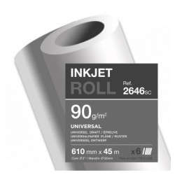 Clairefontaine Rouleau papier traceur 0,610x45m 90g blanc 2646