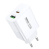 Remax Chargeur 33W USB-C USB-A Blanc REMRP-U122WH