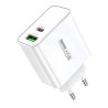 Remax Chargeur 65W 1x USB-C 1x USB-A Blanc REMRP-U125WH