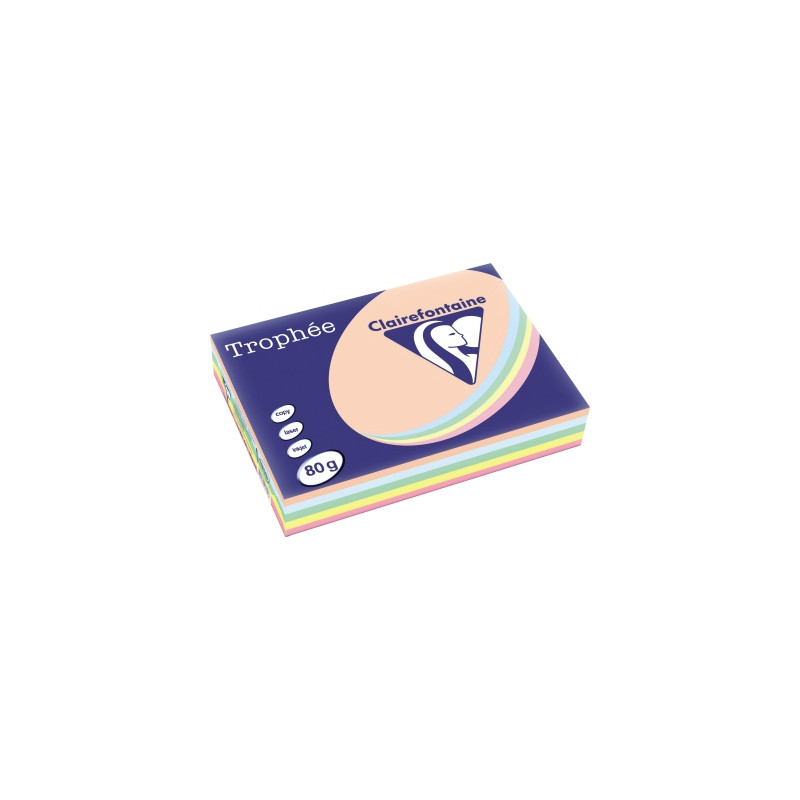 Clairefontaine Rame Papier A4 80g Assortie Pastel 1703