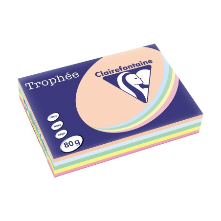Clairefontaine Rame Papier A4 80g Assortie Pastel 1703