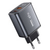 Remax Chargeur GaN 67W USB-A+C Argent