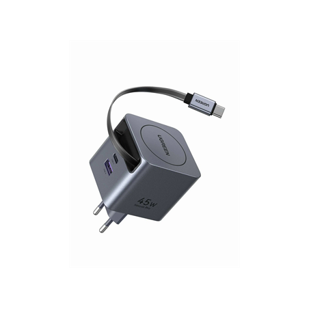 Ugreen Chargeur Secteur 45W USB A+C Rétractable UGCS65822N
