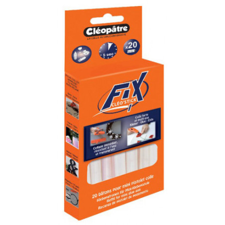 Cléopâtre Pack 20 Bâtons de Colle pour Pistolet Mini Y56406