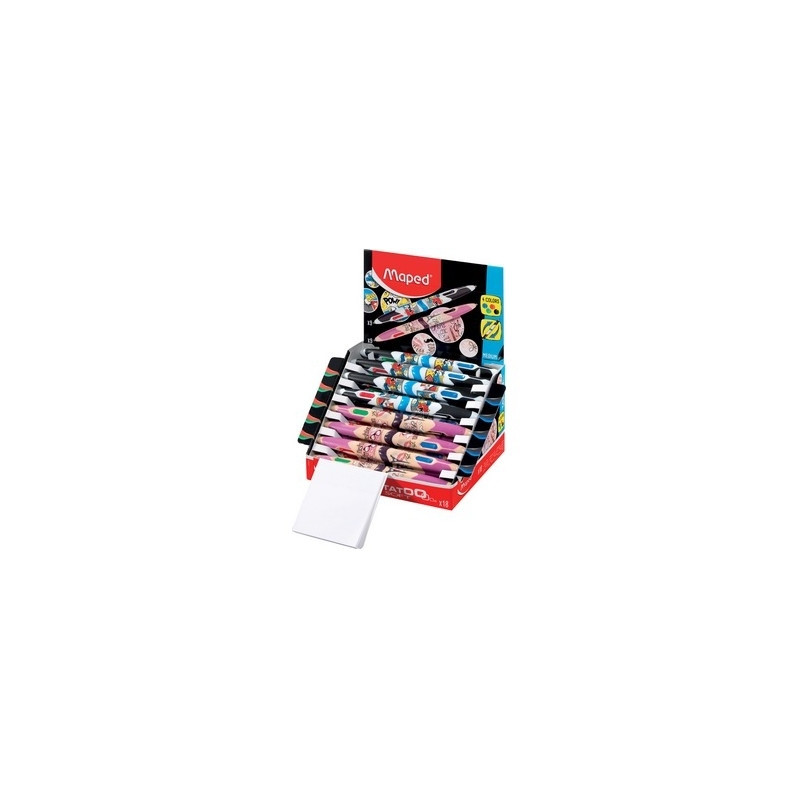 Maped Stylo 4 couleurs Twin Tip Tatoo Teens S229449