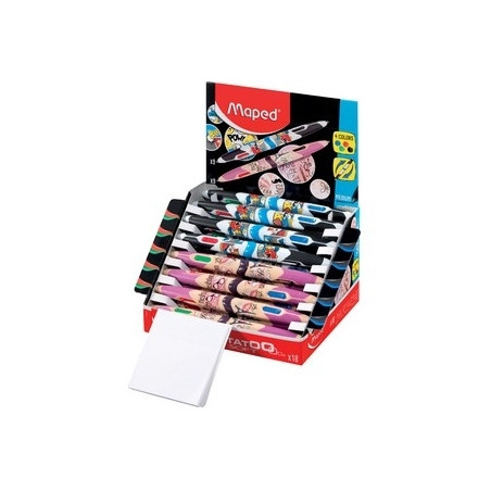 Maped Stylo 4 couleurs Twin Tip Tatoo Teens S229449