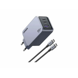 Ugreen Chargeur Secteur GaN 100W 4 Ports + Câble UGCS100G