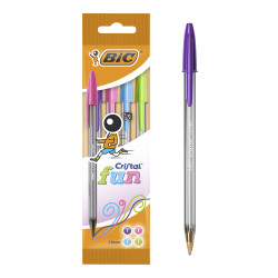 BIC Stylo-bille Cristal Large Fashion x4 S8957921