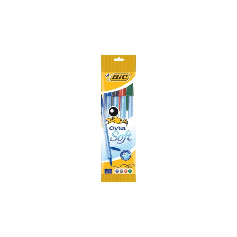 BIC Stylo-Bille Cristal Soft Assortis S918530