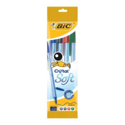 BIC Stylo-bille Cristal Soft Assortiment x4 S982862
