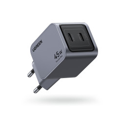 Ugreen Chargeur Secteur GaN 45W 2 Ports USB-C Gris