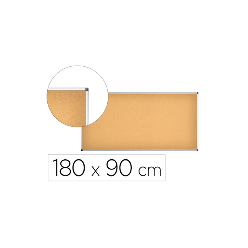 Qconnect Tableau Liège 80x180cm Cadre Aluminium