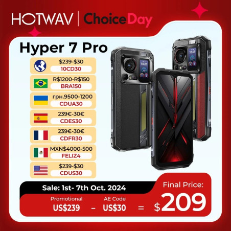 Hotwav Smartphone Hyper 7 Pro 5G 16/256GB Red HWHYPER7PRO5G256RE