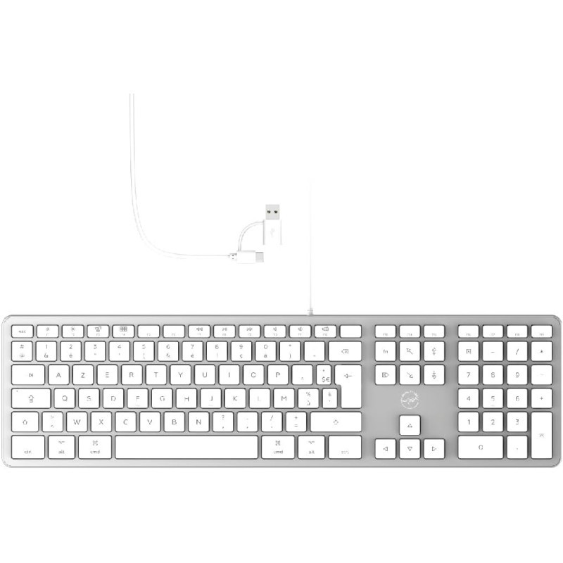 Mobility Lab Clavier Design Touch USB Mac AZERTY Blanc ML300368