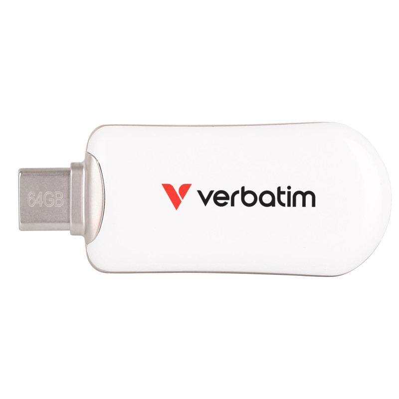 Verbatim Clé USB 64GB Plectra USB3.2 USB-C White CLEVERBATIM64USBCW