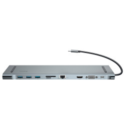 Baseus Dock Enjoyment Series Type-C Hub Adaptateur Grey BAS270961