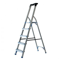 Pavo Échelle aluminium 5 marches avec plateau PAVO8037346