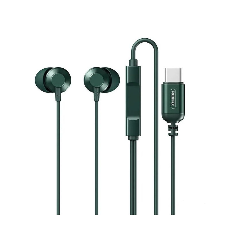 Remax Écouteurs Filaire Metal Type C Vert RERM-512AGREEN