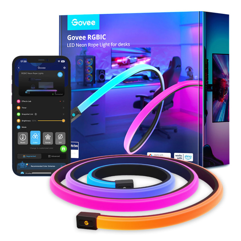 Govee RGBIC LED Neon Rope Light 3M 84LEDs/m H61C3