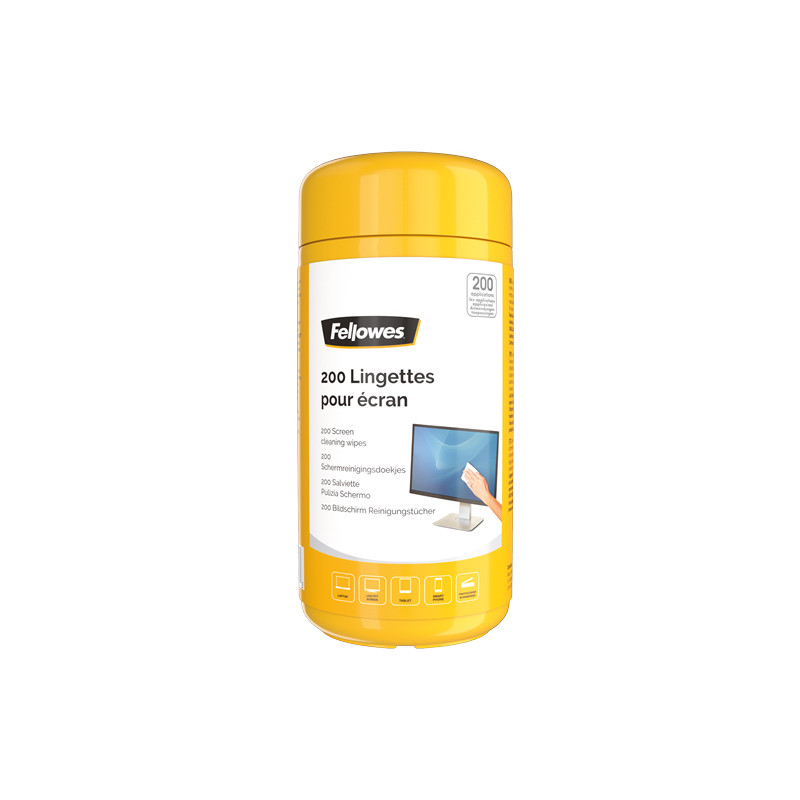 Fellowes Lingettes Nettoyantes Écran Boîte 200 8562901