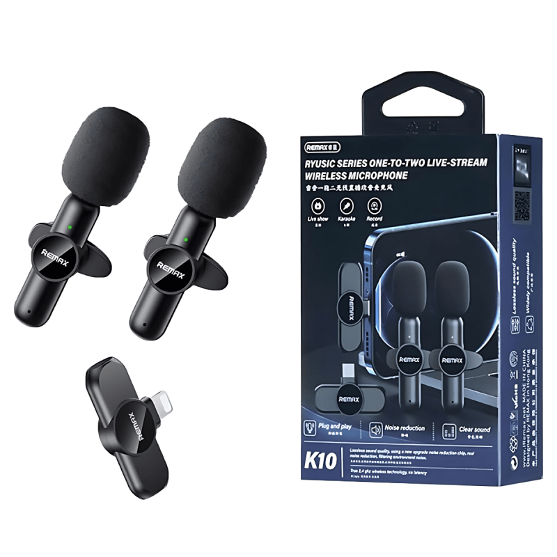 Remax Microphone pour smartphone USB-C K10 Noir REMK10BK