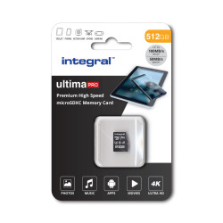 Integral Carte microSD 512GB 4K CL10 100MB INMSDX512G-100/80V30