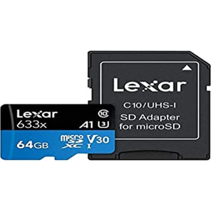 Lexar Carte microSDXC 64GB UHS-I 100MB/s MICSDLEX64GBCL10