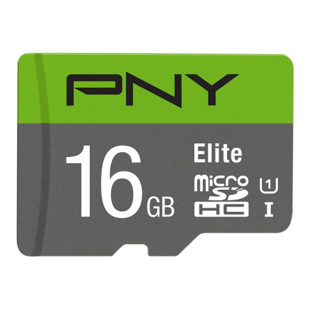 PNY Carte microSD 16GB Class 10 + Adaptateur